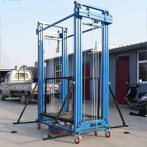 2m-12m 300kg 500Kg mobil elektrikli kaldırma iskele, bina iskelesi ücretsiz korkuluk için kasnak hareketi - Product Image 5