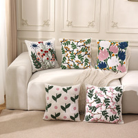 Housse de coussin plante de haute qualité taies d'oreiller à la mode broderie jeter taie d'oreiller