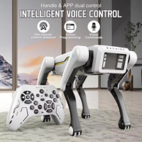 CBYD Nouveau Robot Chien Intelligent Éducatif IA avec Contrôle à Distance par APP, Écran Tactile, Fonctions Vocales, Écran OLED, Android 14 pour Enfants
