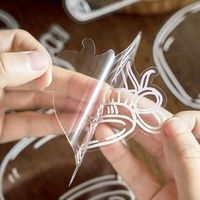 Feuilles d'autocollants transparents en PET à effet holographique, découpés sur mesure, décoratifs pour journal, vente en gros