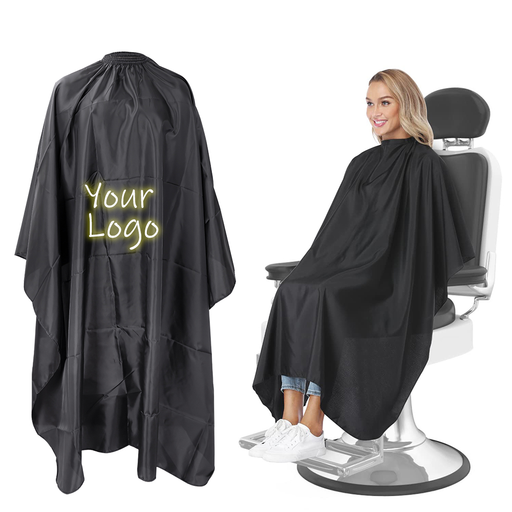 Профессиональная Водонепроницаемая накидка для салона красоты из полиэстера с индивидуальным логотипом для стрижки волос накидка для макияжа для стрижки волос парикмахерский фартук накидки для парикмахера