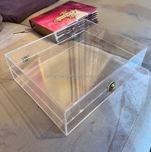 Đẹp rõ ràng Acrylic Kinh Thánh/cuốn sách hộp hiển thị với chốt, Hộp quà tặng - Product Image 1