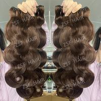 Lots de Cheveux Humains Ondulés Brun Rougeâtre en Gros, Extensions de Cheveux Vierges Non Traités à Cuticules Alignées pour Femmes Noires