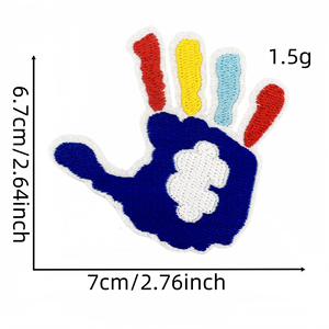 Atacado <span class=keywords><strong>Rainbow</strong></span>-Colored Iron-on Embroidery <span class=keywords><strong>Patches</strong></span> New Autismo Care Tema para Vestuário & Chapéus Material de Tecido New Design Felt - Product Image 2