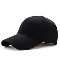 Gorra de Béisbol Negra Deportiva de Moda con Logotipo Personalizado al por Mayor 2026, Bordado 3D de Alta Calidad, Profesional, Lisa, de 6 Paneles, Dorada