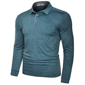 Amazon ropa mejor vendedor del logotipo del OEM colores personalizados para hombre polo de manga larga t shirt