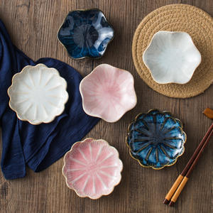 Vaisselle en porcelaine en forme de fleur de cerisier Harmony, très vendue, durable, <span class=keywords><strong>plat</strong></span> à sauce soja en céramique - Product Image 2