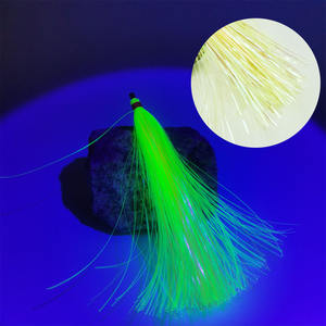 Alpha Fishing Bucktail Teasers Cheveux de cerf <span class=keywords><strong>Fluke</strong></span> Rig Lure Hook Tinsel Flasher Tube Slider Sea Bass <span class=keywords><strong>Fluke</strong></span> Fishing Lure - Product Image 5