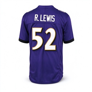 Cuciture di Alta Qualità Personalizzabili # 8 JACKSON # 22 HENRY # 14 HAMILTON # Maglia da Football Americano 52 R.LEWIS (Colletto F.U.S.E) - Product Image 5