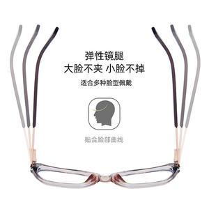 Monture de lunettes carrée Tr87235, monture intégrale Tr90, protection anti-lumière bleue, unisexe, verres en acétate - Product Image 4
