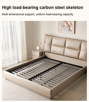 116170 Quanu Lit King Size à Fermeté Moyenne, Respectueux de la Peau, Ensemble de Lit Queen Size de Luxe, Nouveau Modèle Européen, Designs de Lits à Cadre Souple