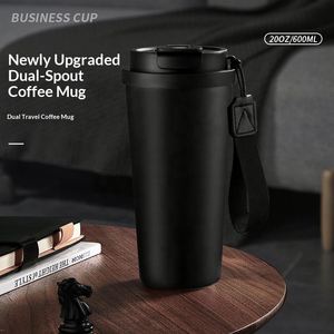 Vaso Térmico de Acero Inoxidable de 5ª Generación para Coche, Portátil con Cuerda y Pajita, Aislamiento Térmico, con Impresión - Product Image 2