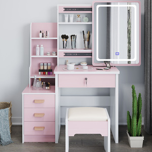 Table <span class=keywords><strong>de</strong></span> maquillage moderne avec miroir et <span class=keywords><strong>chaise</strong></span> pour la décoration et le maquillage - Product Image 4