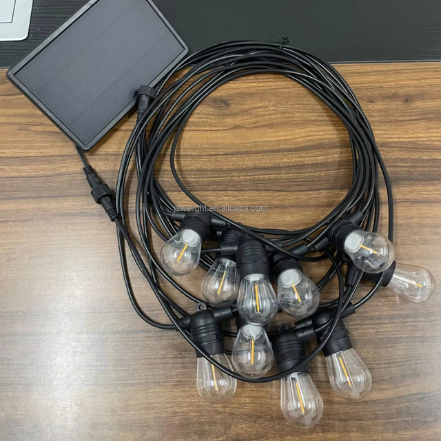 Solar Power Home Use and Commercial Connectable Waterproof IP65 E26 E27 S14 Outdoor Festoon Lights