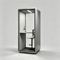 Cabine insonorisée compacte autoportante pour la maison, pod acoustique préfabriqué, cabine d'apprentissage pour le chant et l'enregistrement professionnel