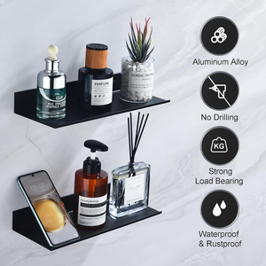Metal Yüzer Raflar Duvara Monte Raf Düzenleyici, Resim Askısı, Banyo, Mutfak Rustik Baharatlık - Product Image 3