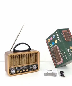 Redwingy NS-8899BT Xách Tay Cổ Điển AM FM Radio Với Â<span class=keywords><strong>m</strong></span> Thanh Stereo Loa DC Pin Lớn Powered USB AUX <span class=keywords><strong>Bluetooth</strong></span> Bằng Gỗ Đài Phát Thanh - Product Image 4