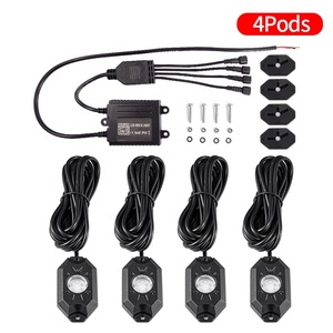 Offres Spéciales app contrôle intelligent couleur voiture camion moto accessoires 4 cosses rvb led roche <span class=keywords><strong>bros</strong></span> vélo lumières - Product Image 5