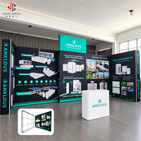 Solution d'affichage personnalisée tout-en-un, disposition reconfigurable, assemblage simple, stand d'exposition pop-up pour lancement de nouveaux produits