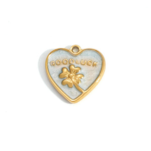 SUMMLY DIY Vente en gros de pendentifs en forme de fleur, de <span class=keywords><strong>chat</strong></span>, de poisson, de cœur, plaqués <span class=keywords><strong>or</strong></span> 18 carats, en acier inoxydable, breloques de plage, bijoux de mode - Product Image 4