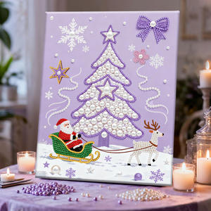 डिय मोती पेंटिंग आतिशबाजी महल हस्तनिर्मित मोती सामग्री ठोस लकड़ी कैनवास आयताकार बैग भगवान धन स्व-चिपकने वाला लिविंग रूम - Product Image 3