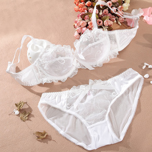 Women's High Quality Sexy Women Underwear Bow and Lace Decorated Embroidered Underwear Transparent Lingerie - Product Image 6