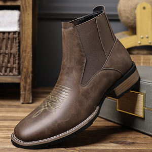 Bottes Chelsea montantes britanniques tendance pour homme - Cuir suédé léger antidérapant pour fêtes et activités de plein air - Product Image 6