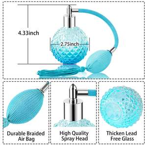 Flacons de parfum vides classiques vintage de 100 ml en forme d'ananas avec un long vaporisateur à pompe en verre noir et impression sérigraphique - Product Image 2