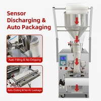Machine d'emballage verticale automatique compacte haute productivité avec moteur pour scellage de sachets plastiques de sauces, liquides et pâtes alimentaires