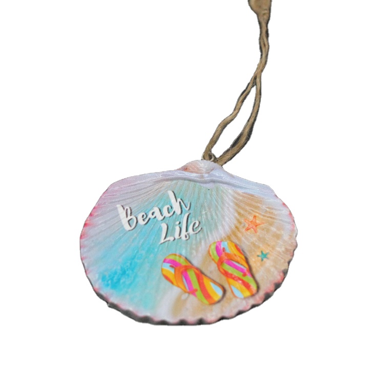 Custom printed nautical ocean resin hanging ornament beach decor