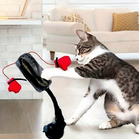 Gant de lutte pour chat Karate Kitty avec manchon de protection pour l'avant-bras - Jouet interactif de boxe pour chats d'intérieur et chatons