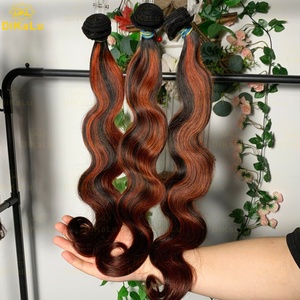 도매 맞춤형 컬러 천연 생인모 인디언 큐티클 정렬 레미 헤어 번들 인모 연장 10''-50'' DKL 브랜드 - Product Image 1