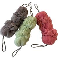 Éponge de bain infusée de savon populaire longue bande épurateur de dos pratique éponge de bain en maille de Nylon