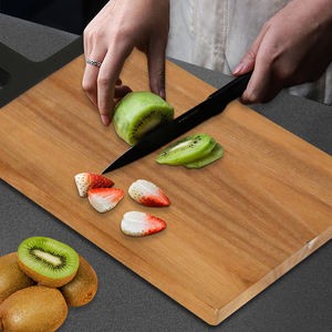 Nouveauté Planche à découper en bois d'acacia naturel et biologique de luxe faite à la main Lot de 3 avec poignée noire pour la cuisine à domicile - Product Image 3