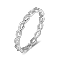RINNTIN APR27 nouveauté bijoux fins Hiphop minimaliste boucle creuse symbole infini femmes fiançailles bagues en argent Sterling
