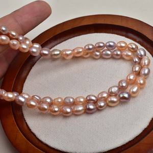 Perles en vrac de forme baroque de couleur bonbon naturelle de 5 à 6 mm, accessoires de bijoux DIY, double face, trou droit, couleur mélangée - Product Image 4