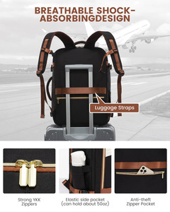 Set Zaino da Viaggio 40L Approvato per Voli, Adatto a Laptop da 17 Pollici, Approvato TSA, Impermeabile, con Cerniera, Ecologico, per Palestra - Product Image 6