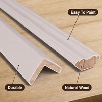 Protection d'angle intérieure et extérieure en bois massif, moulure de plinthe blanche enduite, taille personnalisée pour la protection des murs