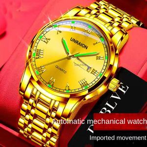 Reloj Mecánico Automático Genuino para Hombre, Caja de Metal, Acrílico, Resistente al Agua 30 ATM, Moderno, Doble Calendario, Luminoso, de Negocios - Product Image 4