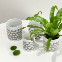 Pot & Planter Bunga Porselen Putih Modern Tahan Lama Desain Minimalis untuk Penggunaan Dalam & Luar Ruangan Rumah & Taman Grosir