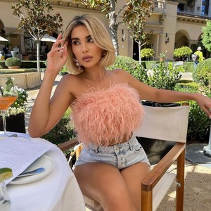 <span class=keywords><strong>Top</strong></span> bustier tendance Y2K en fausse plume pour femme, streetwear, sans manches, crop <span class=keywords><strong>top</strong></span> sexy, tenue de soirée, club de nuit, vêtements pour femme - Product Image 3