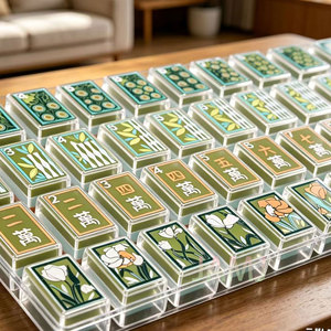 Juego <span class=keywords><strong>de</strong></span> Mesa Clásico NMJL Estándar para Noches <span class=keywords><strong>de</strong></span> Juego en Familia, con Bolsa <span class=keywords><strong>de</strong></span> Transporte Portátil, Dados, Indicador <span class=keywords><strong>de</strong></span> Viento y Fichas - Product Image 3