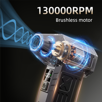 Souffleur d'air portable puissant pour automobile, allume-feu de camping extérieur, ventilateur rechargeable pour le nettoyage de voiture