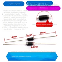 Diodes redresseuses traversantes, composants discrets 1N4007 1N5408 1N5819 1N5822