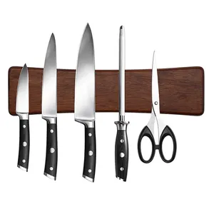 Knife Magnetic Strip, Acacia Wood Powerful Magnetic Knife Strips, Magnetic Knife Holder for Wall 10 Inch Use as Magnetic Tool