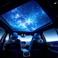 Lampu Bintang Mobil Film Atap Kontrol APP RGB LED Lampu Bintang Sinkron Musik Lampu Meteor Berkelap-kelip Lampu Ambient Pemasangan Tanpa Merusak