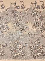 Tissu en dentelle brodée de sequins floraux A.Y.Disc, 100% polyester, écologique, 5 yards, pour robes de mariée, sacs de soirée, chaussures