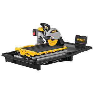 สำหรับเครื่องตัดกระเบื้องแบบเปียก Dewalt 1600W ขนาด 250 มม. พร้อมความลึกในการตัดสูงสุด 80 มม. และมุมการตัด 90/45 องศา 940/635 มม. - Product Image 1