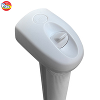 Barrière de sécurité rétractable pour animaux de compagnie Pgs, en plastique blanc, design moderne, facile à assembler, pour usage intérieur avec fermeture coulissante horizontale
