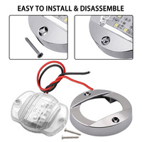 Feu arrière LED de kayak haute qualité 12/24V 75MM étanche IP67 LED6 Bleu/Blanc/Ambre Accessoires marins
